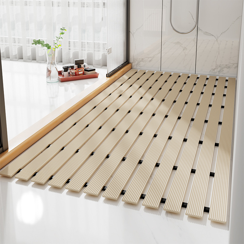 EIFLOY PVC Shower Mats Anti Sl - Bamboo Bath Mat ulasan dan harga
