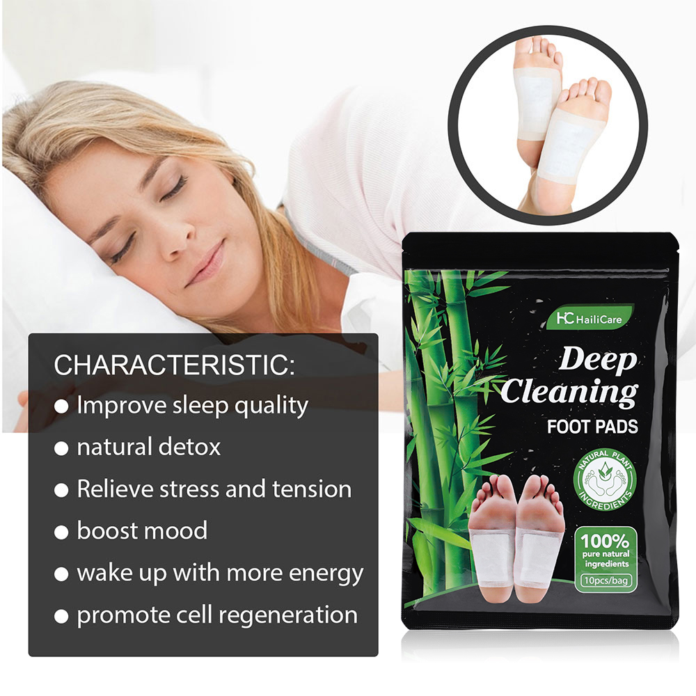 10pcs Mugwort Bamboo Charcoal  - Detox Foot Patch ulasan dan harga