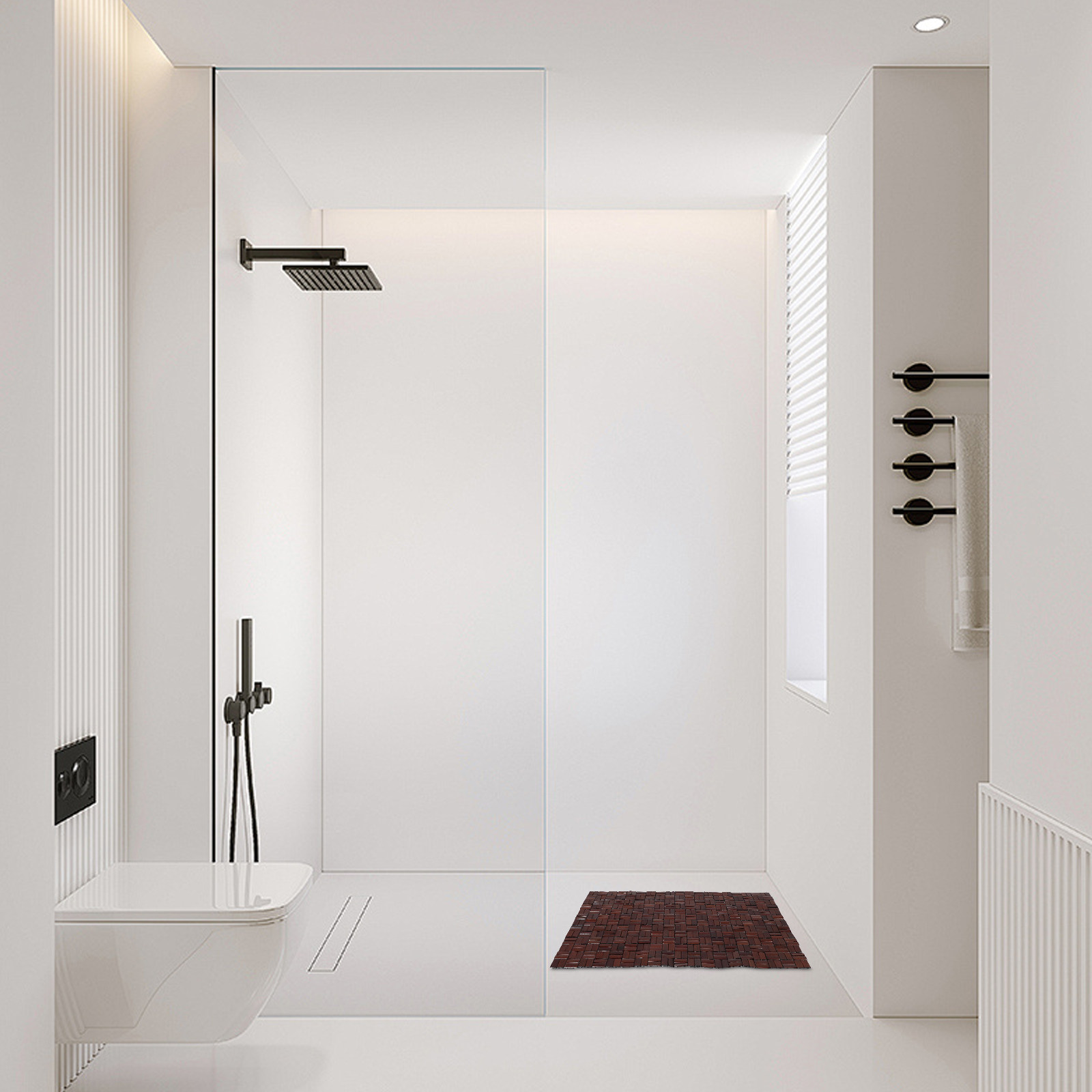 Foldable Bamboo Non-Slip Bath  - Bamboo Bath Mat ulasan dan harga