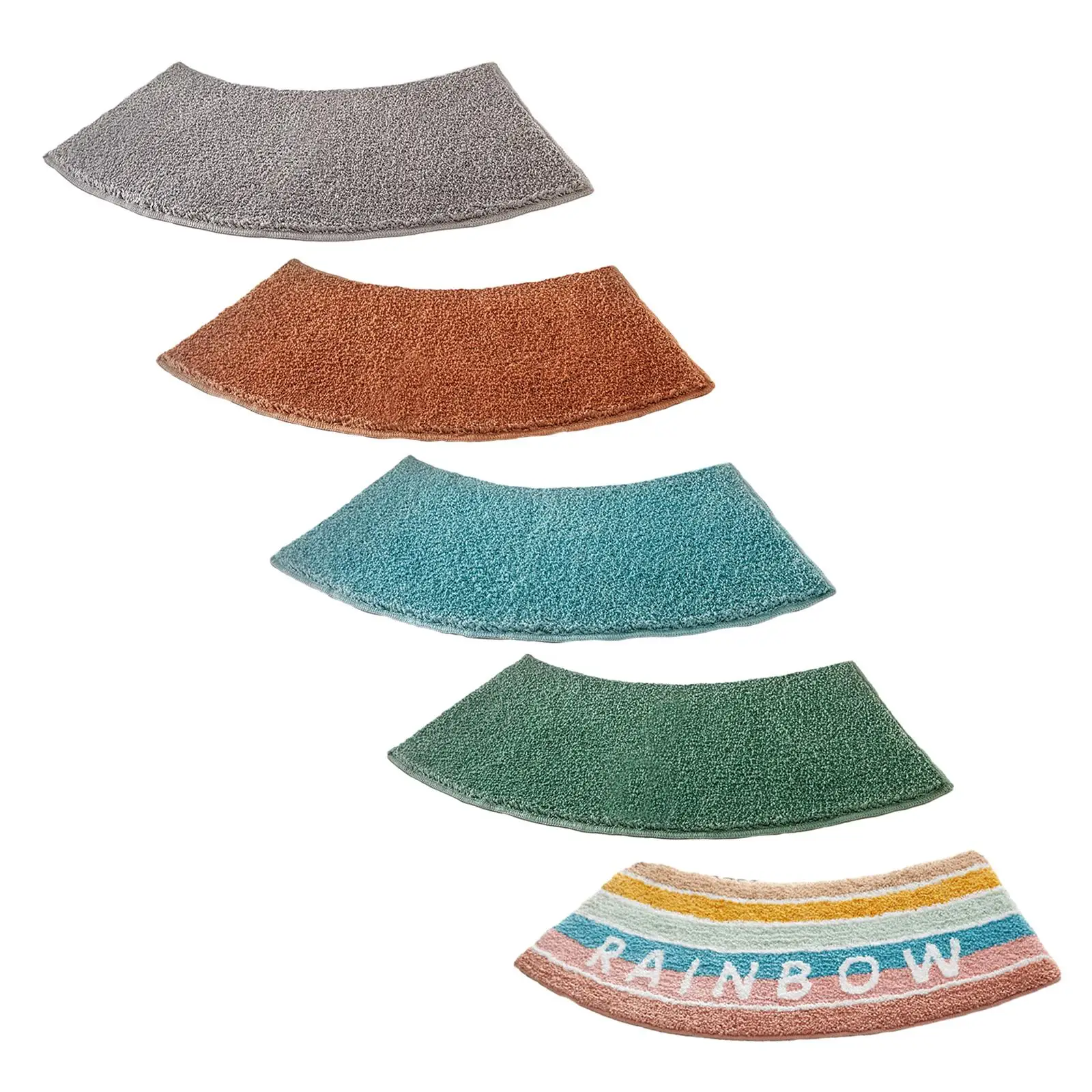Curved Shower Mat Toilet Rug B - Bamboo Bath Mat ulasan dan harga