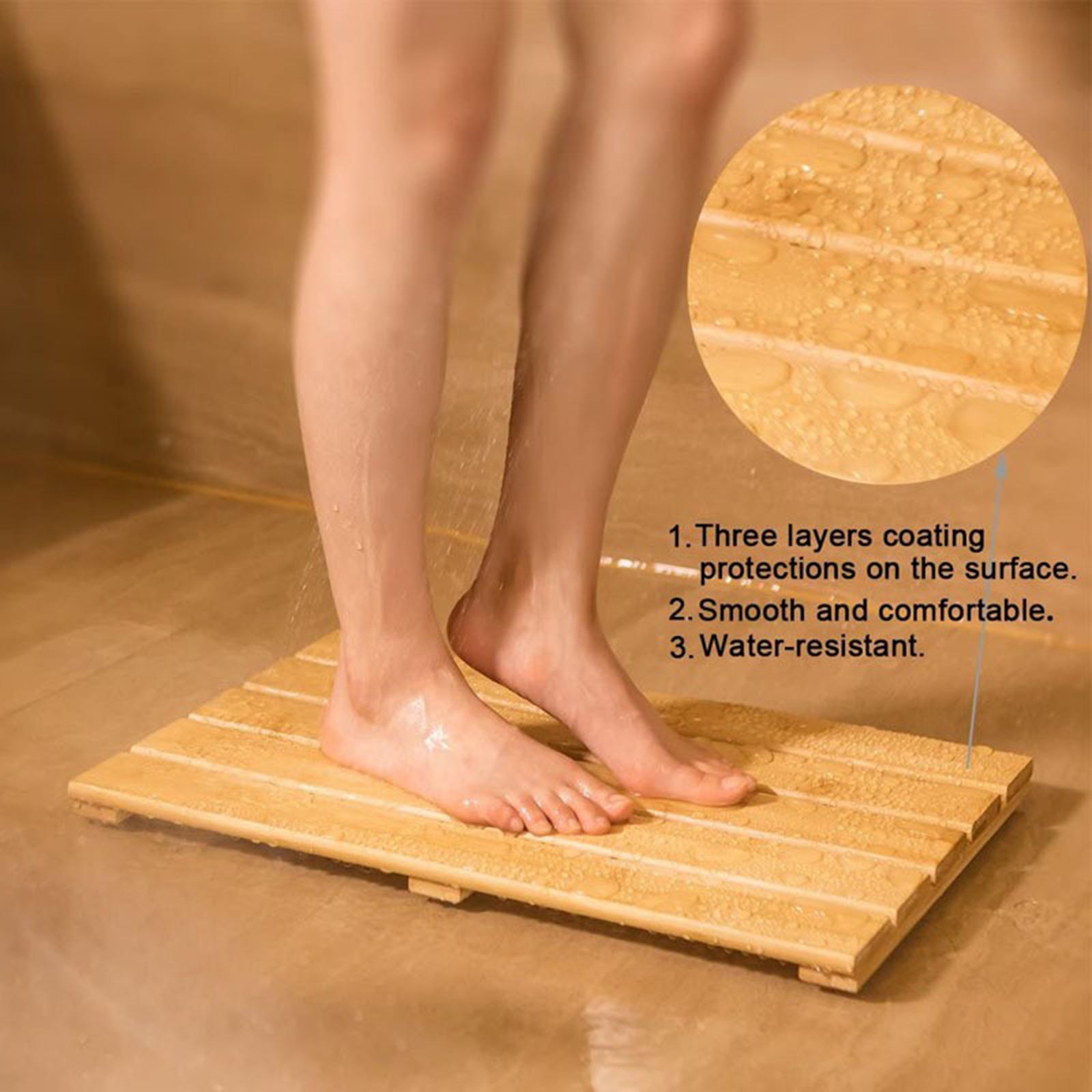 Bamboo Bath Mat Stylish Heavy  - Bamboo Bath Mat ulasan dan harga