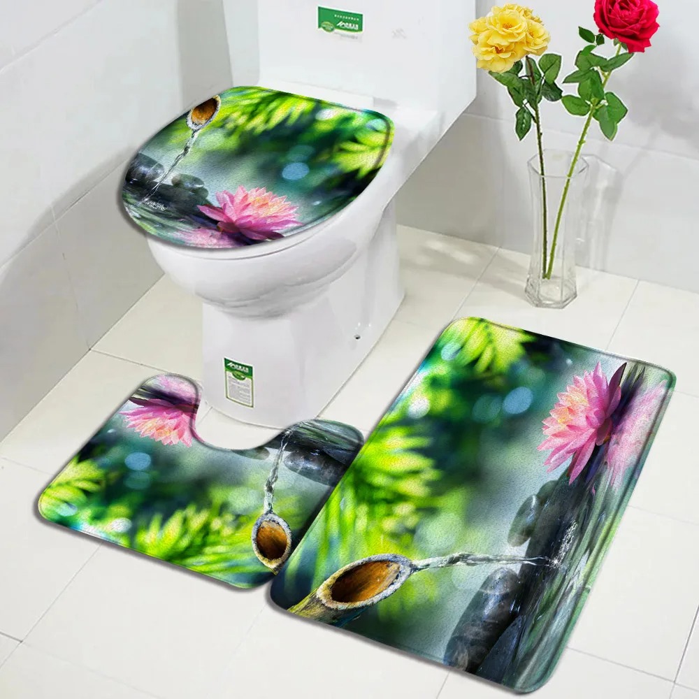 Green Bamboo Zen Bath Mats Set - Bamboo Bath Mat ulasan dan harga