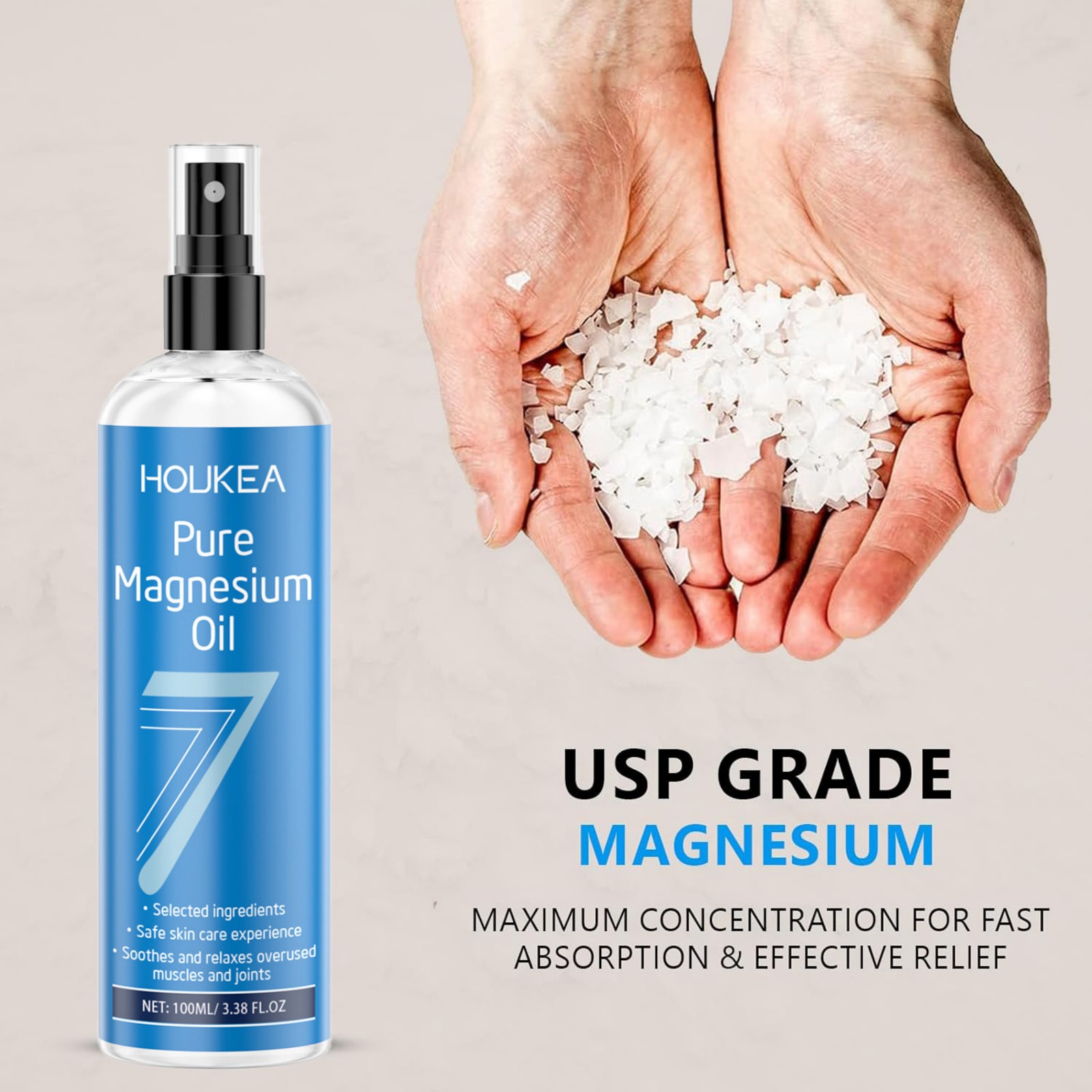 Pure Magnesium Oil Spray 100ml - Bath Salts Magnesium ulasan dan harga