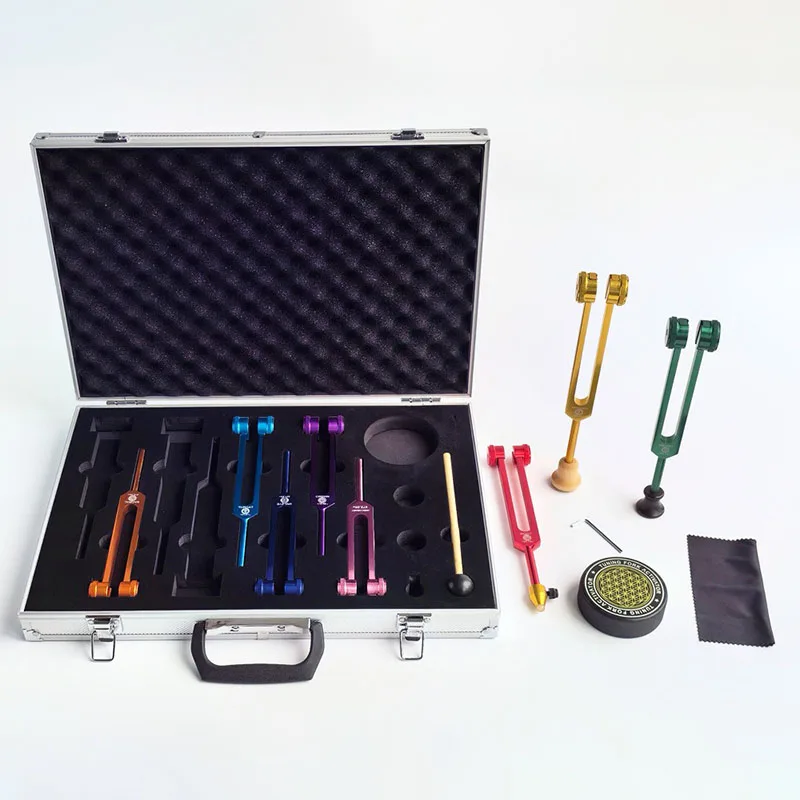 Colorful Tuning Fork Set Medit - Health & Wellness Unlimited ulasan dan harga